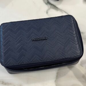 Missoni Chevron Patterned Navy Toiletry Bag